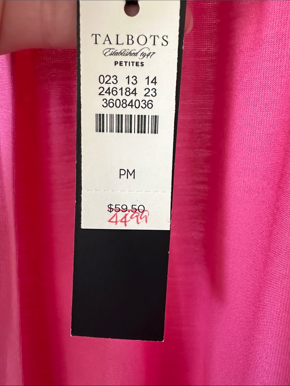Talbots Pink Open-Front Cardigan - Picture 5 of 7